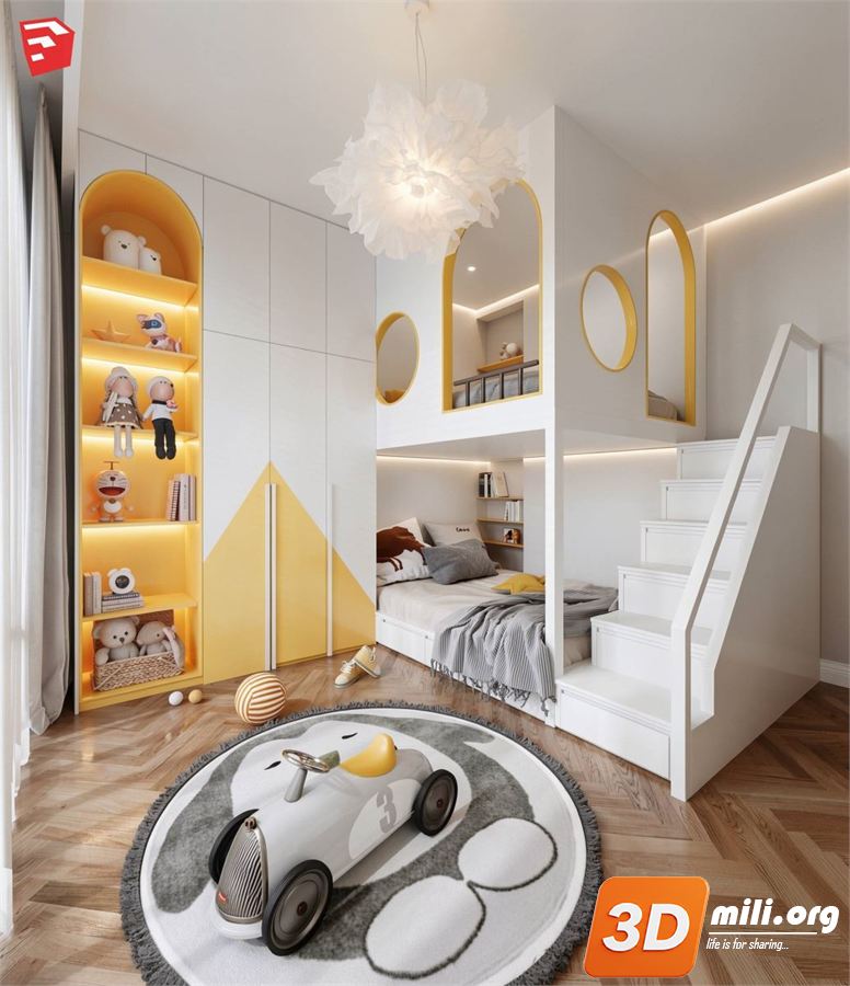 Children Room Scenes Skp FIles 
